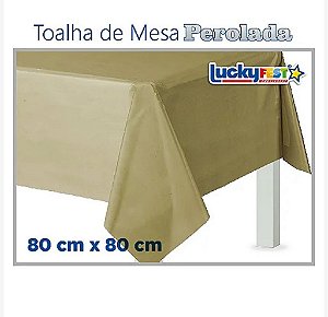 TOALHA MESA OURO 80X80 C/10