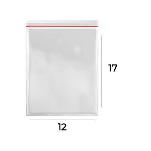 SACO ZIP LOCk N.6 12X17 COM 50 UNIDADES