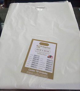 SACOLA 40X50 BRANCA ALÇA VAZADA C/100