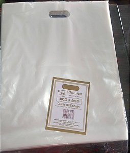 SACOLA 40X50 TRANSPARENTE ALCA VAZADA C/100