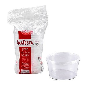 POTE REDONDO COM LACRE 1000ML C/10