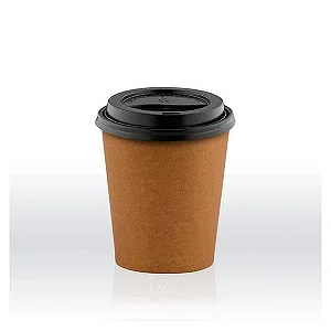 TAMPA PRETA COPO PAPEL 120ML C/25