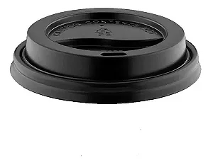 TAMPA PRETA COPO PAPEL 240ML C/25