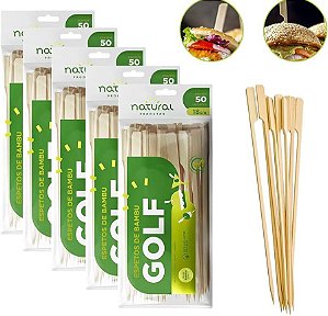 ESPETO GOLF BAMBU 18CM C/50
