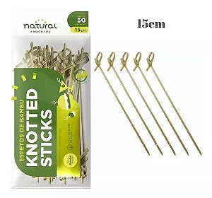 ESPETO BAMBU KNOTTED STICK 15CM C/50