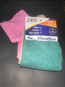 PANO DE MICROFIBRA 30X35CM C/3 UNIDADES