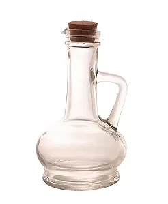 GARRAFA PARA AZEITE COM TAMPA DE ROLHA 230ML