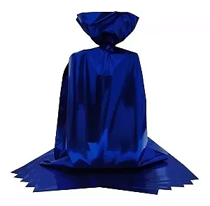 SACO PRESENTE 15X29 AZUL INTENSO METALIZADO C/50 UND