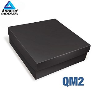 CAIXA QUADRADA MEDIA PRETA 27X27X9CM UNIDADE - QM2