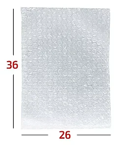 SACO DE PLASTICO BOLHA 26 CM X 36 CM C/10