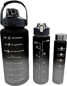 GARRAFA AGUA 2000ML - C/3 ( TAMANHOS DIFERENTES )