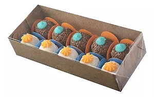 CAIXA FUNDO KRAFT 10 DOCES TAMPA TRANSPARENTE PCT C/10 UND