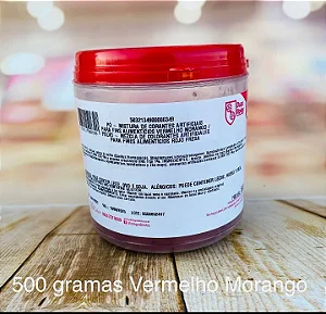 CORANTE PO VERMELHO MORANGO 500GR