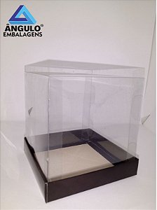 CAIXA FUNDO PAPEL PRETO COM ACETATO G 14,4X14,4X16 500G UNIDADE