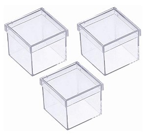 CAIXA ACRILICA 4X4X4CM PC C/10 UNIDADES