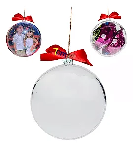 ESFERA TRANSPARENTE C/10UN - 7CM