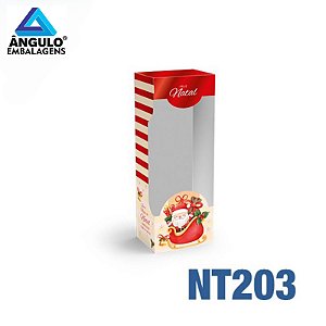 CAIXA CARTUCHO COM VISOR NATAL 6,5X17,5X5CM UND - NT203