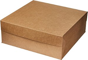 CAIXA QUADRADA KRAFT 21X21X8,5CM UNIDADE - K336