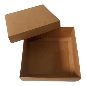 CAIXA QUADRADA KRAFT 17,5X17,5X5CM UNIDADE - K162