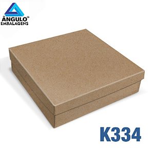 CAIXA PRESENTE KRAFT 13,5X13,5X4CM UNIDADE - K334