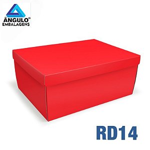 CAIXA RETANGULAR VERMELHA 33X24X14CM UNIDADE - RD14