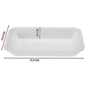 BANDEJA ISOPOR CF02 BRANCA C/100 COPOPLAST