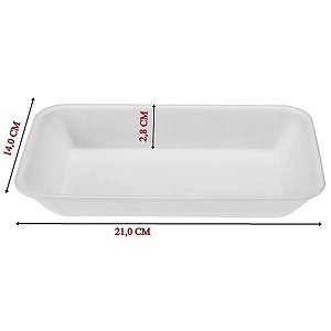 BANDEJA ISOPOR CF02 BRANCA C/100 COPOPLAST