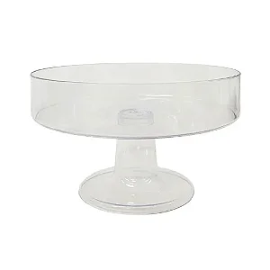 TACA ACRILICA TRANSPARENTE RASA 1.100ML