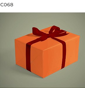 BOBINA PRESENTE 40CM LISA LARANJA REF R.C068