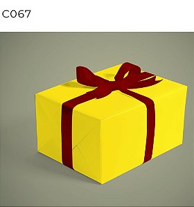 BOBINA PRESENTE 40CM LISA AMARELA REF C067