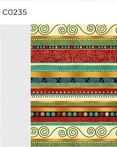 BOBINA PRESENTE 40CM CASUAL LISTRAS VERDE REF.C0235