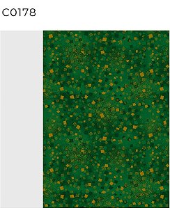 BOBINA 60CM CASUAL VERDE C DETALHE DOURADOS 178