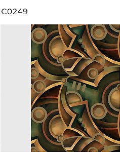 BOBINA PRES.60CM CASUAL VERDE COM MARROM 249