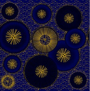 BOBINA PRES.40CM AZUL COM DOURADO 333