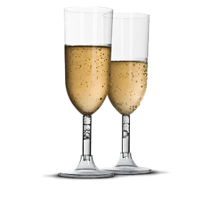 TACA ACRILICO CHAMPAGNE CRISTAL C/4 220ML