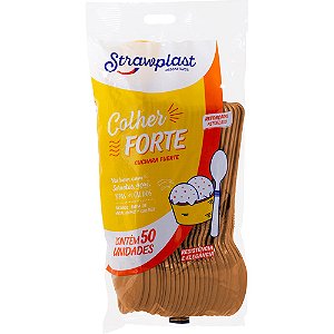 COLHER FORTE DOURADA C/50