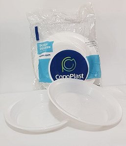 PRATO 23CM RASO BRANCO PAC C/10