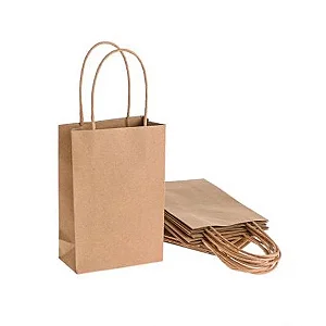 SACOLA PAPEL KRAFT P 18X29X9 C/10