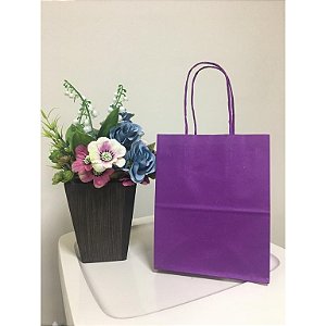 SACOLA PAPEL ROXA M 25X31 C/10