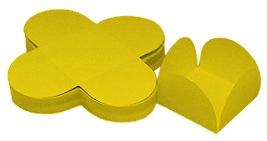 FORMA 4 PETALAS AMARELO C/50 UND