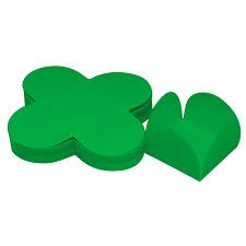 FORMA 4 PETALAS VERDE BANDEIRA C/50