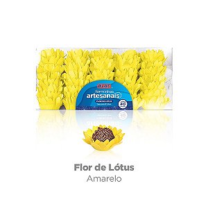 FORMA P/ DOCES FLOR DE LOTUS AMARELO C/40 UND