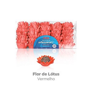 FORMA P/ DOCES FLOR DE LOTUS VERMELHO C/40 UND