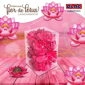 FORMA P/ DOCES FLOR DE LOTUS PINK C/40 UND