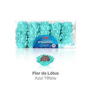 FORMA P/ DOCES FLOR DE LOTUS AZUL TIFFANY C/40 UND