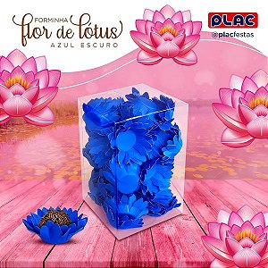 FORMA P/ DOCES FLOR DE LOTUS AZUL ESCURO C/40 UND