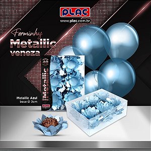 FORMA P/ DOCES VENEZA METALLIC AZUL 40 UN