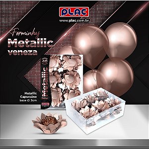 FORMA P/ DOCES VENEZA METALLIC CAPUCCINO 40 UN