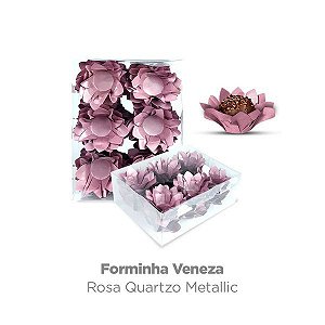 FORMA P/ DOCES VENEZA METALLIC ROSA QUARTZO 40 UN