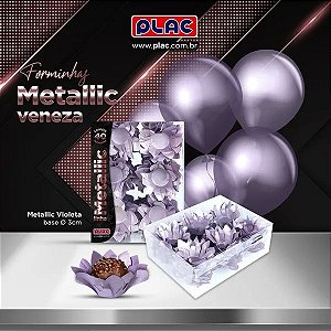 FORMA PARA DOCES VENEZA METALLIC VIOLETA C/40 UND